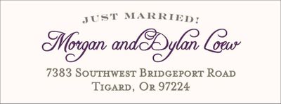 Harmony Newlywed Return Address Label