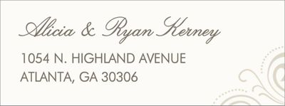 Swirls Corner Return Address Label