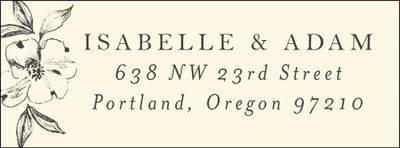 Dogwood Blossoms Return Address Label