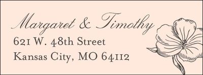 Etched Floral Return Address Label