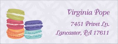 Macarons Return Address Label