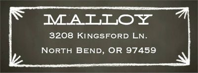 Chalkboard Return Address Label