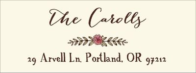 Watercolor Laurel Return Address Label