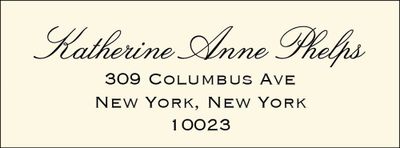 Classic Script Return Address Label