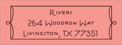 Deco Frame Return Address Label