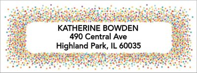 Colorful Confetti Return Address Label