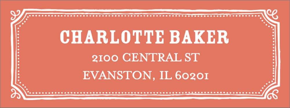 Chalk Border Color Return Address Label