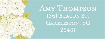 Hydrangea Return Address Label