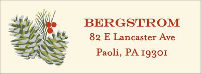 Pinecones Return Address Label