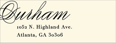 Calligraphy Return Address Label