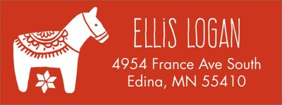 Dala Horse Return Address Labels