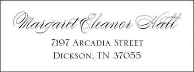 Calligraphy Flourish Return Address Label