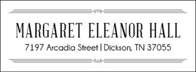 Deco Return Address Label