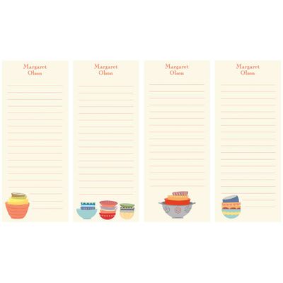 Bowls Personalized List Pads