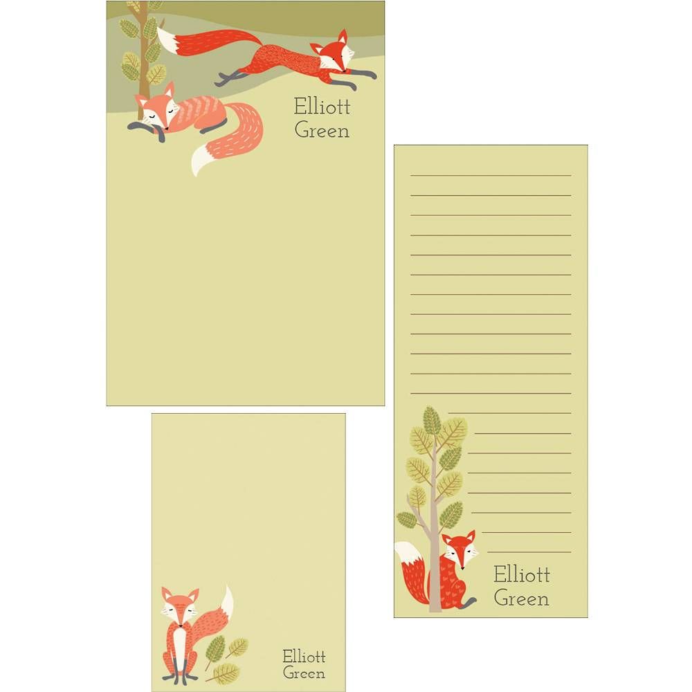 Fox Mixed Personalized Note Pads