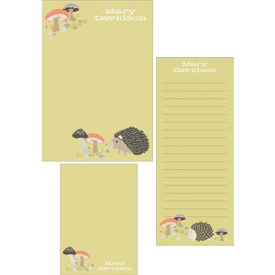 Hedgehogs Mixed Personalized Note Pads