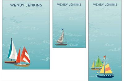 Sailboats Mixed Personalized Note Pads