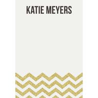 Gold Glitter Chevron Personalized Note Pads