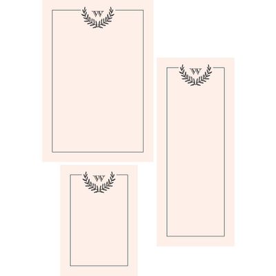 Monogram Laurel Mixed Personalized Notepads