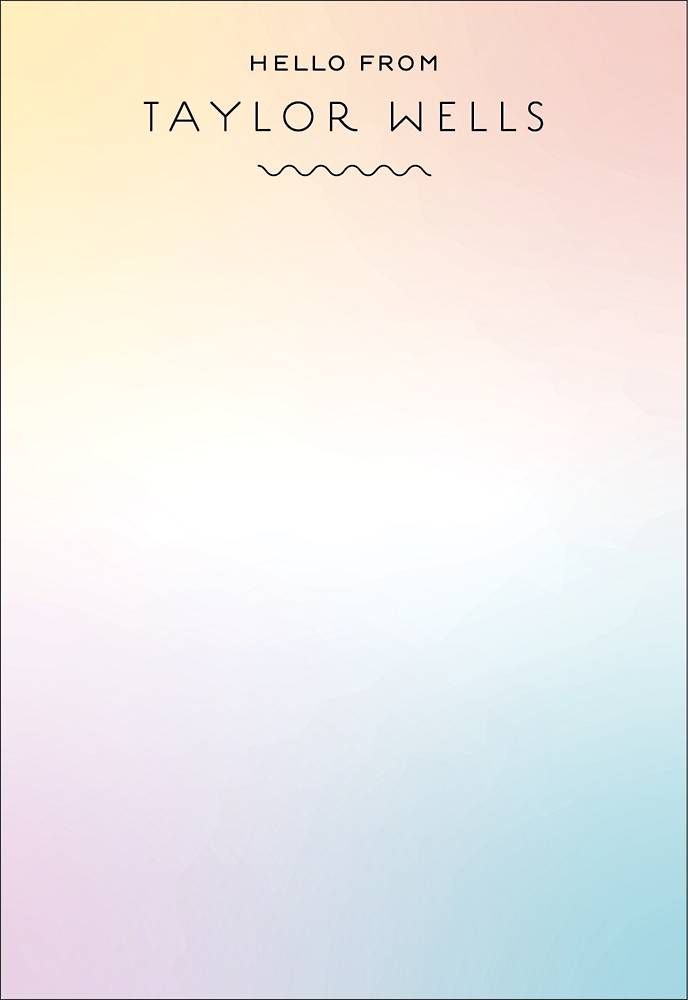 Hello Gradient Personalized Notepad Sets