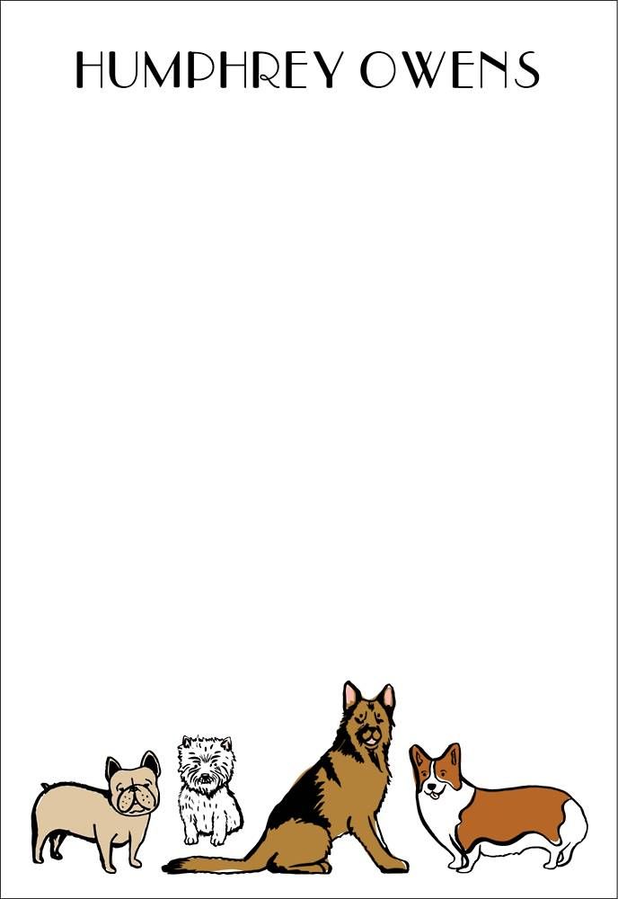 Dogs Personalized Notepad Sets