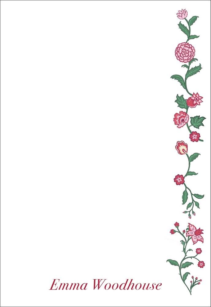 Toile Blooms Personalized Notepad Sets