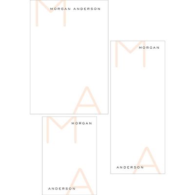 Large Initials Mixed Personalized Note Pads