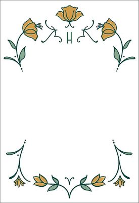 Nouveau Tulips Personalized Note Pads
