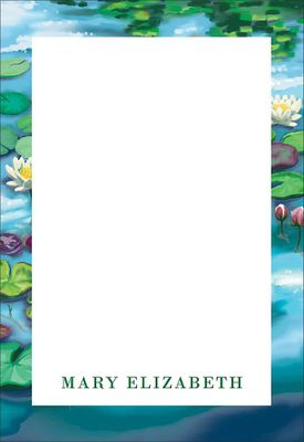 Water Lilies Personalized Notepad Sets