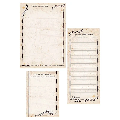 Marauder's Map Footprints Harry Potter Mixed Personalized Notepads