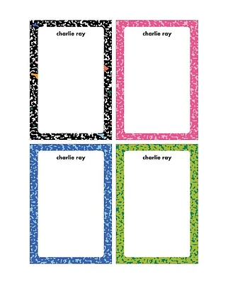 Retro Composition Personalized Notepad Set