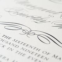 Calligraphy Flourish Wedding Invitation