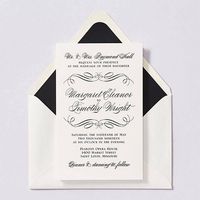 Calligraphy Flourish Wedding Invitation