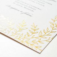 Foil Leaves Wedding Invitation