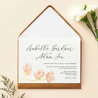 Painted Magnolia Wedding Invitation