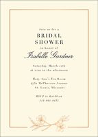 Cypress Flower Frame Foil Bridal Shower Invitation