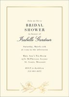 Cypress Flower Frame Foil Bridal Shower Invitation