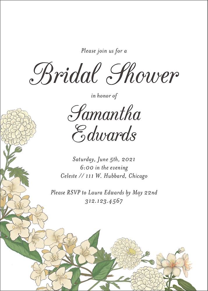 Field Guide Bridal Shower Invitation