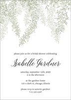 Hanging Vines Bridal Shower Invitation