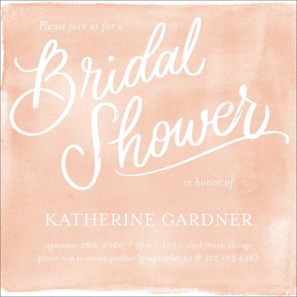 Watercolor Bridal Shower Invitation