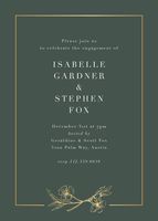 Cypress Flower Frame Foil Engagement Party Invitation