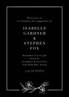 Cypress Flower Frame Foil Engagement Party Invitation