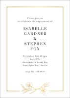 Cypress Flower Frame Foil Engagement Party Invitation