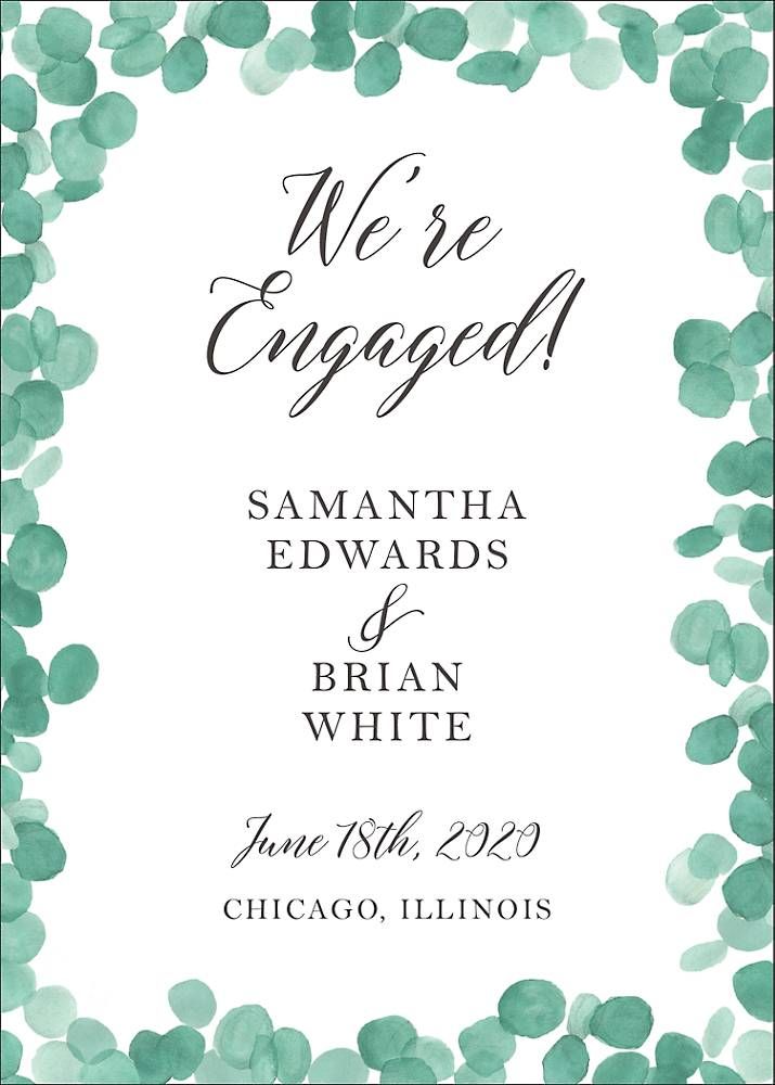 Eucalyptus Engagement Party Invitation