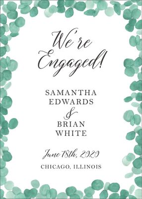 Eucalyptus Engagement Party Invitation