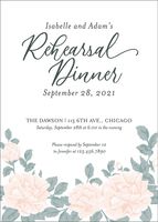 Pastel Peonies Rehearsal Dinner Invitation