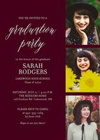 Vertical Photo Grid Graduation Party Invitation