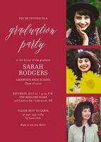 Vertical Photo Grid Graduation Party Invitation