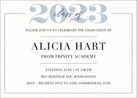 "Class Of" Script Over Year Graduation Party Invitation