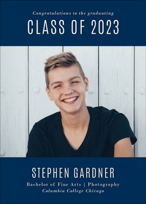 Color Bands Graduation Announcement